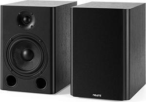 NEUMI BS5 Passive Bookshelf Speakers, 5-Inch Woofer, 1-Inch Tweeter, Dark Wood, 1 Pair