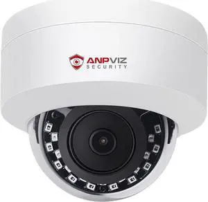 Anpviz 5MP PoE IP Dome Camera with Audio/Mic, IP Security Camera Outdoor Indoor, 98ft IR Night Vision, IP66 Waterproof, 2.8mm Lens, 24/7 Recording, Human Detection, Not PTZ, NDAA Compliant (U Series)