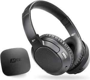 MEE audio Connect T1CMA Bluetooth Over-Ear Wireless Headphones Headset for TV with no Audio Delay; Includes Transmitter (Optical/AUX/RCA) and CinemaEAR Audio Enhancement for Seniors & Hard of Hearing