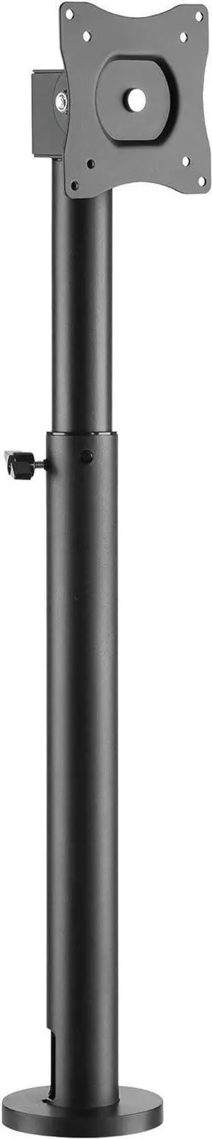 Mount-It! Point-of-Sale Register Stand for Checkout Stations and Screens with VESA Patterns | Height Adjustable Pole with Bolt-Down Base, VESA 75, 100 Compatible