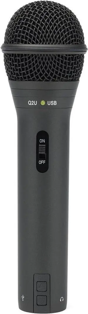 Samson Q2U USB/XLR Dynamic Microphone Recording and Podcasting Pack (Black)
