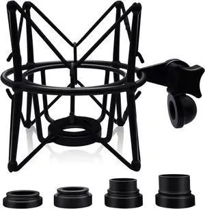 Microphone Shock Mount Mic Holder - Anti Vibration Spider Shockmount Compatible with Many Condenser Mics Like AT2020 MXL 770 MXL 990 Samson G Track Pro Rode Procaster NT1-A Neumann U87 etc.