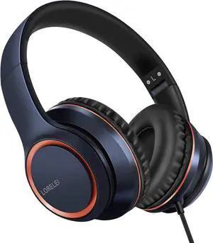 LORELEI X8 Over-Ear Wired Headphones with Microphone with 1.45m-Tangle-Free Nylon Line&3.5mm Plug,Lightweight Foldable & Portable Headphones for Smartphone,Tablet,Computer,Mp3/4(Dark Blue) LORELEI X8 Over-Ear Wired Headphones with Microphone with 1.45m-Tangle-Free Nylon Line&3.5mm Plug,Lightweight Foldable & Portable Headphones for Smartphone,Tablet,Computer,Mp3/4(Dark Blue)