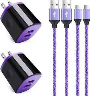 Android Wall Charger Fast Charging Cable Micro USB Cord Compatible for LG Stylo 3 Plus/2 V, K50 S/K40 S/K30/K20 V/K10/K9/K8/K7/K4, V10/Q6/G4/G3/Q60/W30/W10, Stylus 3/2 Plus, G Vista 2
