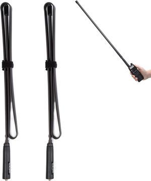 2 Pack-29 Inch Foldable/Tactical Raido Antenna Walkie Talkies Dual Band UV VHF/UHF 144/430Mhz Antennas Two Way Radio Connector for Kenwood Baofeng UV-5R UV82 888S F8HP Retevis H777 by WMM (72 cm)
