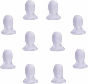 AIRSN Replacement Mushroom Earbud Ear Tips for Motorola Kenwood Two Way Radio Coil Tube Audio Kits/Transparent Acoustic Tube Earpieces (Nipple Tips)