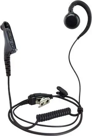 ProMaxPower C-Shape Swivel Ear Hanger Earpiece for Motorola Two-Way Radios XPR6550, XPR7550e, XPR7580e, MTP850, APX900, APX4000, APX6000
