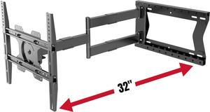 Physix 2080 Long arm TV Wall Mount for 32-75 inch Screens, Extra Long Extension up to 32 inch, Heavy-Duty TV Mount Holds up to 132 lbs, Full-Motion, Swivels up to 180°, Max. VESA 400x400