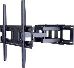 Full Motion TV Wall Mount Bracket, Dual Articulating Swivel Extension Arm for Most 26-55 Inch LED, LCD, OLED Flat Curved TVs with Max VESA 400x400mm, Holds up to 99 lbs by ERGO TAB, Black (EBMF3)