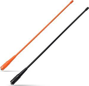 HYS-771N 2 Way Radio Antenna 15.6" VHF/UHF Dual Band 144/430Mhz SMA-Female Antenna for Kenwood TK-360 TK-370 WOUXUN Baofeng/Pufeng Walkie Talkie Radio