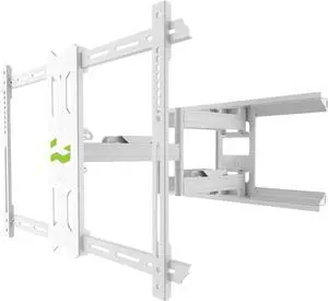 Kanto PDX650W Full Motion Articulating TV Wall Mount for 37-inch to 75-inch TVs | Low Profile with 22" Extension | Integrated Cable Management | Swivel and Tilt Capable | White