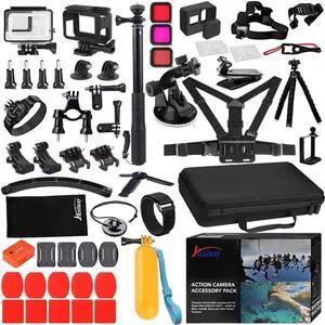 68-in-1 Accessory Kit for GoPro Hero 7 6 5 Black GoPro7 Action Camera Filter Frame Waterproof Housing Case Bundle 60A