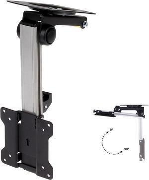 InstallerParts 13"-27" RV TV Ceiling Mount for Under Cabinet Kitchen, Aluminum TV Bracket Folding, Retractable, Fold Down for LED, LCD,TV, Monitor, Flat Screens 75x75 and 100x100