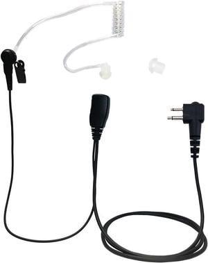 PROMAXPOWER 15Wire Security  Surveillance Clear Acoustic Tube Earpiece Headset with PTT Button Mic for Motorola Radios CP110 CP200D CLS1110 CLS1410 EP450 GP308 RDM2070D