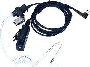 KEYBLU 2-Wire CLS1110 Acoustic Tube Earpiece/Headset with PTT and Mic Surveillance Kit for Motorola Walkie Talkie RDM2070d CP200 CP200d CLS1410 CLS1413 CLS1450 Radio
