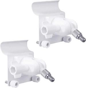 HOLACA Vinyl Siding Clips for Arlo,Stick Up Cam Roelink ZUMIMALL Eufy Security Camera, Hanger Hooks for Mounting Security Camera, Weatherproof Stainless Steel Material (2 Pack, White)