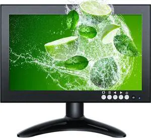 Eyoyo 8 inch Small HDMI LCD Monitor, Portable 1280x720 16:9 IPS Metal Housing Screen Support HDMI/VGA/AV/BNC Input with Wall Bracket&Remote Control for PC, CCTV,Security Camera,Raspberry pi Computer