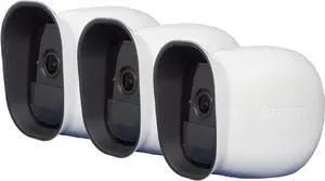 Silicone Case Skin with Dual Layer Sunshade Design, Clear (Not Fuzzy) Night Vision - Sun Glare UV Weather Protection Cover Compatible with Arlo Pro & Arlo Pro 2 Camera, 3 Pack (White)