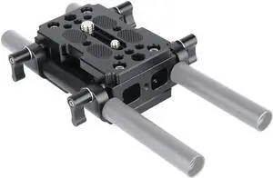 Shoulder Support Camera Baseplate with 15mm Rod Clamp Railblock for Rod Support/DSLR Rig Cage Shoulder Support Camera Baseplate with 15mm Rod Clamp Railblock for Rod Support/DSLR Rig Cage