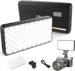 VL200 Bi-Color LED Video Light, On-Camera Video Light, Type-C Rechargeable 5000mAh Mini Camera Light, 2500-9000K Ultra Bright Photo and Video Lighting, Fill Light, Potable Photography Lighting