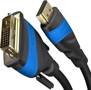 HDMI DVI Adapter Cable with A.I.S. Signal-Interference Protection  6ft (bi-Directional DVI-D 24+1/HDMI Monitor Cable PC/Laptop to Monitor/TV Full HD/1080p) by CableDirect