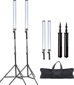 GSKAIWEN Photography Studio LED Lighting Kit Adjustable Light Professional Electrical Lights with Light Stand Tripod Photographic Video Capture Portraits