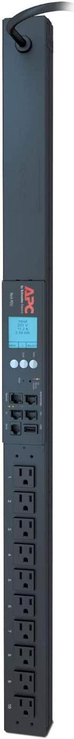 APC Rack Mount PDU, Metered 100V-120V/15A, (16) Outlets, 0U Vertical Rackmount (AP8831)