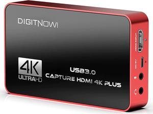 HD 60S USB 3.0 Capture Card HDMI 4K Plus, DIGITNOW 1080P 60FPS or 4K HDMI Audio Video Capture No Lag Passthrough for Video Recording, Live Streaming,Compatible with PS4/Pro,PS5, Xbox One X/S, Xbox 360