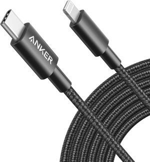 USB C to Lightning Cable New Nylon Charging Cord [10ft MFi Certified] for iPhone 13 13 Pro 12 Pro Max 12 11 X XS XR 8 Plus  Supports Power Delivery (Black)