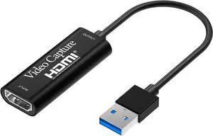 4K HDMI to USB Capture Card, Video Capture Card Device, 1080P HD Video Recorder, Game Capture Card for Streaming, Recording, Gaming, Broadcasting, Teaching, Nintendo Switch,PS34,Xbox,Twitch Compatible 4K HDMI to USB Capture Card, Video Capture Card Device, 1080P HD Video Recorder, Game Capture Card for Streaming, Recording, Gaming, Broadcasting, Teaching, Nintendo Switch,PS34,Xbox,Twitch Compatible