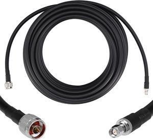 GEMEK 150ft SMA Male to N Male Antenna Cable, Low Loss Coaxial for 3G/4G/5G/6G/LTE/ADS-B/Ham/GPS/WiFi/RF Radio to Antenna or Surge Arrester Use (50 Ohm Not for TV), Welcome to consult