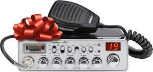 PC78LTX 40-Channel Trucker's CB Radio with Integrated SWR Meter, PA Function, Hi Cut, Mic/RF Gain, and Instant Channel 9,Silver