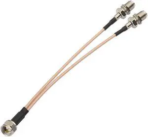RedYutou F-Type Splitter RG6 Cable F Male to F Dual Female Splitter Cable 3 Way Splitter V-Type F Type TV Adaptation Splitter Cable Satellite 15cm(6 inch) RedYutou F-Type Splitter RG6 Cable F Male to F Dual Female Splitter Cable 3 Way Splitter V-Type F Type TV Adaptation Splitter Cable Satellite 15cm(6 inch)