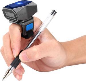 Upgraded Eyoyo 2D Ring Barcode Scanner Bluetooth, USB Wired & 2.4G Wireless & Bluetooth Mini Wearable Bar code Scanner, 1D 2D QR Image Barcode Reader PDF417 Data Matrix for iPhone, Andriod, Tablet, PC