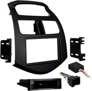 99-3309B-LC Single/Double DIN Stereo Installation Dash Kit for 2013-Up Chevy Spark (Matte Black)