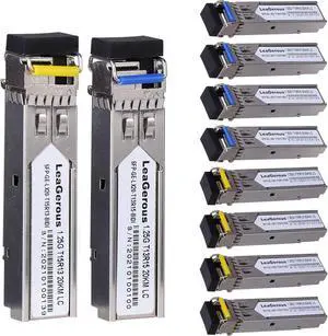 5 Pairs BIDI SFP Network Transceiver Module, 1.25 Gigabit Single Mode LC 1000BASE-LX Single Fiber Interface SFP 20km