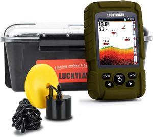 Water Depth Fish Finders Waterproof Portable Fishing Fish Finder Display Handheld Ice Fishing Finder Sonar Sensor Transducer for Boat Kayak Sea Fishing