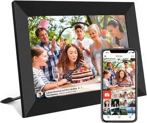 32GB  10.1 Inch Smart WiFi Digital Photo Frame 1280x800 IPS LCD Touch Screen, Auto-Rotate Portrait and Landscape, Built in 32GB Memory, Share Moments Instantly via  App from Anywhere