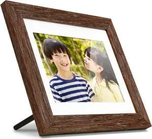 Aluratek 8 Distressed Wood Digital Photo Frame, Auto Slideshow, USB/SD/SDHC Supported, Built-in Clock & Calendar, Easy Setup, Wood Border, Welcome to consult