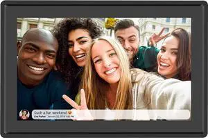 Feelcare 10.1 Inch 16GB Smart WiFi Digital Picture Frame, Send Photos or Small Videos from Anywhere, Touch Screen, 800x1280 IPS LCD Panel, Portrait and Landscape(Black), Welcome to consult