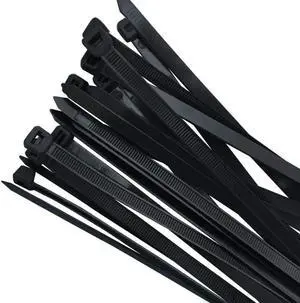 Black zip ties large Cable ties Nylon zip ties 16 inch long Zip ties100 per pack Environmentally friendly Industrial quality Uses 3 latches for stronger locks With 60 Pounds Tensile