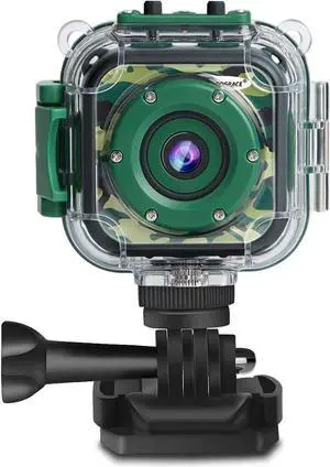 PROGRACE Waterproof Camera for Kids - Children Digital Video Camera Underwater Camera 1080P Camcorder Toddler Sports Camera for Boys Birthday Camera Pool Toys Age 3 4 5 6 7 8 9 10 11 12