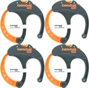 PRO (4 Pack: 4x Large 3 Inch Diameter) Adjustable Reusable Cable Tie Replacements for Extension Cords or Electronics PRO (4 Pack: 4x Large 3 Inch Diameter) Adjustable Reusable Cable Tie Replacements for Extension Cords or Electronics