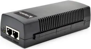 60W Gigabit Ultra PoE+ Injector, Up to 60W Ultra Power Supply, 10/100/1000Mbps Shielded RJ-45, IEEE 802.3at/802.3af Compliant, Plug & Play
