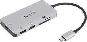 Targus USB-C Multi-Port Hub with Card Reader and 100W PD Pass-Thru, Gray (ACA952USZ)