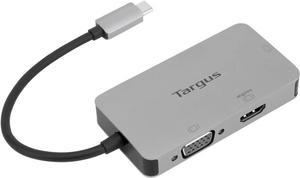 Targus USB-C Single Video Adapter with 4K HDMI/DVI/VGA, Gray (ACA961USZ)