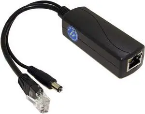 Gigabit PoE Splitter 12V 2A Output with IEEE 802.3af/at Standard Compliant 10,100,1000Mbps Power Over Ethernet Splitter Adapter for Security Camera CCTV Surveillance 5.5x2.1mm DC Plug Cable(PS5712TG)
