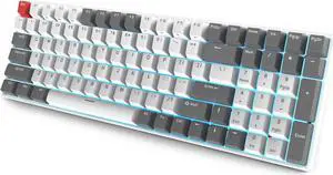 RK ROYAL KLUDGE RK100 Wireless Mechanical Keyboard, Bluetooth5.1/2.4G/Wired 96% Full Size 100-Key Hot Swappable Gaming Keyboard with 3 USB Ports, Brown Switch for Mac Windows, Classic RK ROYAL KLUDGE RK100 Wireless Mechanical Keyboard, Bluetooth5.1/2.4G/Wired 96% Full Size 100-Key Hot Swappable Gaming Keyboard with 3 USB Ports, Brown Switch for Mac Windows, Classic