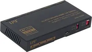 ViewHD UHD1X2SA 1 in 2 Out 1x2 HDMI 2.0 HDCP 2.2 Splitter with 4K to 1080P Down Scaler and Audio Extractor 4K60Hz HDR Dolby Vision 3.5mm / Optical and HDMI Audio Output to HDMI AVR Receiver