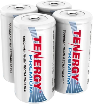 Tenergy Premium Rechargeable C Batteries, High Capacity 5000mAh NiMH C Size Battery, C Cell Battery, 4-Pack Tenergy Premium Rechargeable C Batteries, High Capacity 5000mAh NiMH C Size Battery, C Cell Battery, 4-Pack